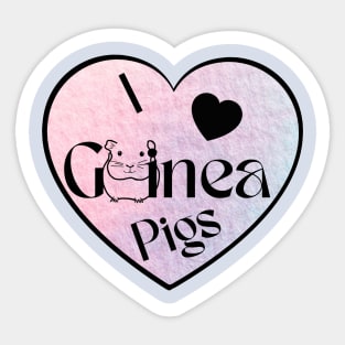 I Heart Guinea Pigs Sticker